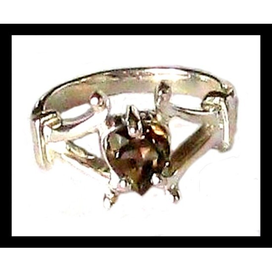 Indian silver jewellery - Indian Smoky Quartz Ring,Indian Rings