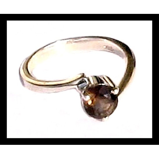 Indian silver jewellery - Indian Smoky Quartz Ring,Indian Rings