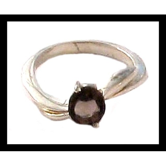 Indian silver jewellery - Indian Smoky Quartz Ring,Indian Rings