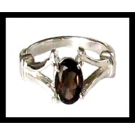 Indian silver jewellery - Indian Smoky Quartz Ring