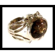 Indian silver jewellery - Indian Smoky Quartz Ring
