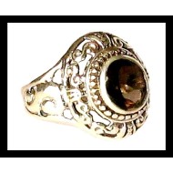 Bijoux Quartz Fumé - Bague indienne - Bijoux indiens