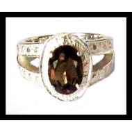 Bijoux Quartz Fumé - Bague indienne - Bijoux indiens