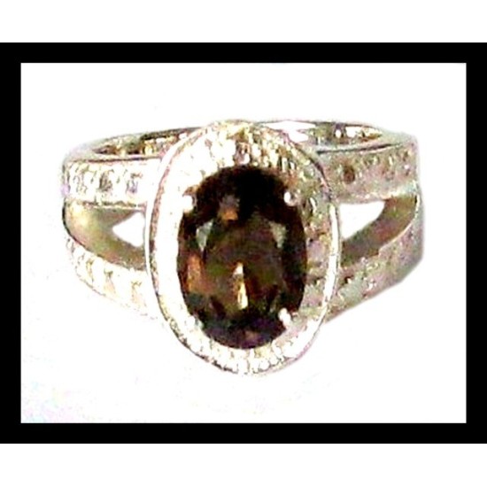 Indian silver jewellery - Indian Smoky Quartz Ring,Indian Rings