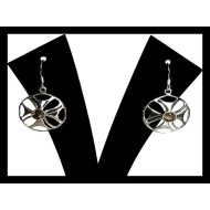 India Jewelry - Indian silver earrings Smoky Quartz