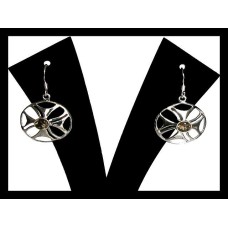 India Jewelry - Indian silver earrings Smoky Quartz India Jewelry - Indian silver earrings Smoky Quartz