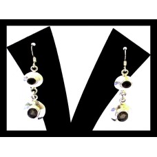 Bijoux Quartz Fumé - Boucles d'Oreilles indiennes - Bijoux Inde Bijoux Quartz Fumé - Boucles d'Oreilles indiennes - Bijoux Inde