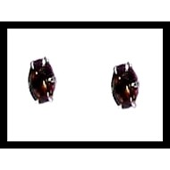 Indian silver jewellery - Indian Smoky Quartz Earrings