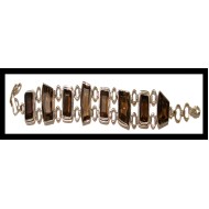 Indian silver jewellery - Indian Smoky Quartz Bracelet