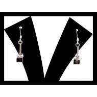 Bijoux Quartz Fumé - Boucles d'Oreilles indiennes - Bijoux Inde