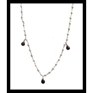 Bijoux indiens - Création Collier Quartz Fumé