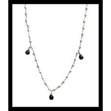 Bijoux indiens - Création Collier Quartz Fumé