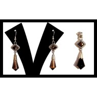 Indian silver jewellery - Indian Smoky Quartz Pendant set