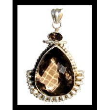 Bijoux Quartz Fumé - Pendentif indien - Bijoux indiens Bijoux Quartz Fumé - Pendentif indien - Bijoux indiens