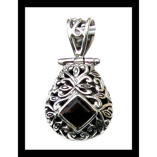 Indian silver jewellery - Indian Smoky Quartz Pendant,Indian Pendants