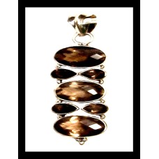 Bijoux Quartz Fumé - Pendentif indien - Bijoux indiens Bijoux Quartz Fumé - Pendentif indien - Bijoux indiens