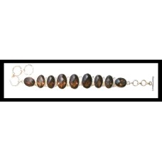 Bracelet indien argent Quartz Fumé - Bijoux indiens Bracelet indien argent Quartz Fumé - Bijoux indiens
