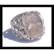 Bague argent Quartz Rutile - Bague indienne - Bijoux indiens Bague argent Quartz Rutile - Bague indienne - Bijoux indiens