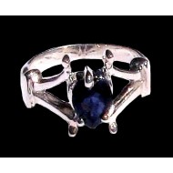 Indian silver jewellery - Indian Water Sapphir (Iolite) ring