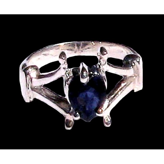 Indian silver jewellery - Indian Water Sapphir (Iolite) ring,Indian Rings