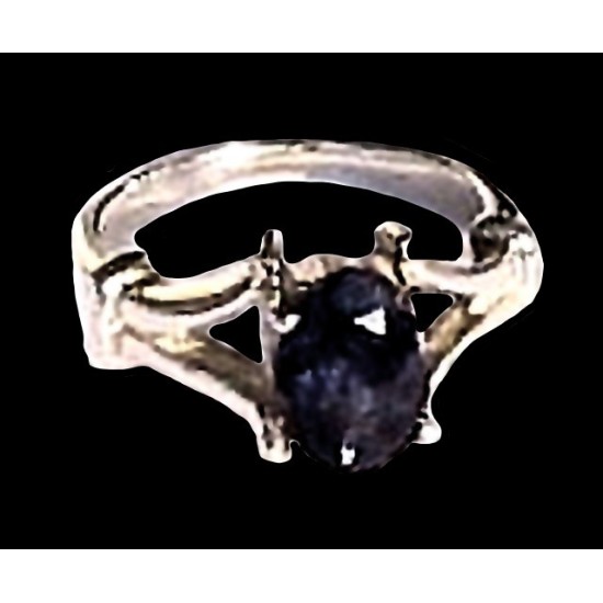 Bijoux indiens - Bague indienne Saphir d eau (Iolite),Bagues indiennes