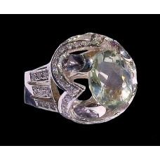 Bijoux indiens - Création Bague Améthyste-Quartz Vert Bijoux indiens - Création Bague Améthyste-Quartz Vert