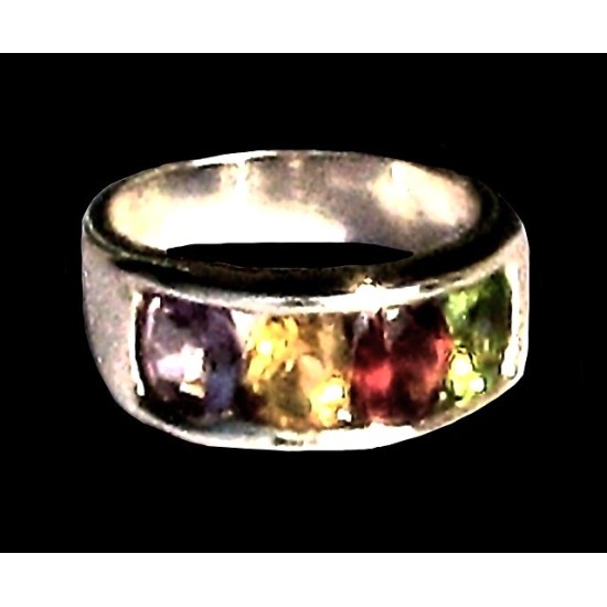 Indian silver jewellery -Ring Peridot,Garnet,Amethyst,citrine,Indian Rings