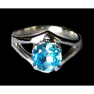 Bague indienne argent et Topaze - Bijoux indiens