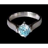 Bague indienne argent et Topaze - Bijoux indiens