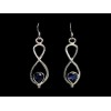 Bijoux indiens - Boucles d'Oreilles indiennes Saphir d’eau