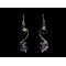 India jewelry - Indian silver earrings and water sapphire
