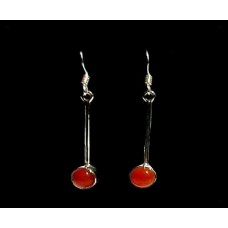 Bijoux indiens argent - Boucles d'Oreilles indiennes Cornaline Bijoux indiens argent - Boucles d'Oreilles indiennes Cornaline