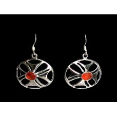 Bijoux indiens argent - Boucles d'Oreilles indiennes Cornaline Bijoux indiens argent - Boucles d'Oreilles indiennes Cornaline