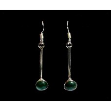 Bijoux indiens argent - Boucles d'Oreilles indiennes Malachite Bijoux indiens argent - Boucles d'Oreilles indiennes Malachite