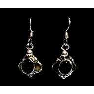 Indian silver jewellery - Earrings Sun Sitara Indian
