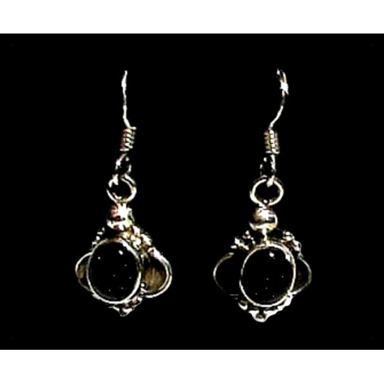 Indian silver jewellery - Earrings Sun Sitara Indian,Indian Earrings