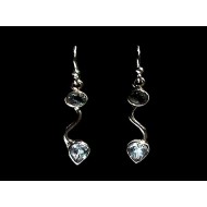 Boucles d'Oreilles indiennes argent Topaze - Bijoux indiens