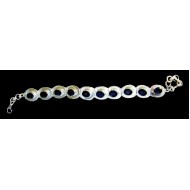 Indian silver jewellery - Indian Iolite (Water Sapphire) Bracelet