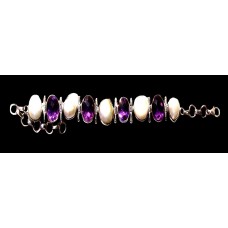 Bijoux indiens argent - Bracelet indien avec pierres Bijoux indiens argent - Bracelet indien avec pierres