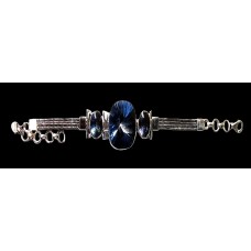 Bijoux indiens argent - Bracelet indien quartz ( tanzanite) Bijoux indiens argent - Bracelet indien quartz ( tanzanite)