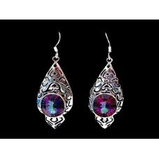 Bijoux indiens - Boucles d'Oreilles indiennes Topaze mistik Bijoux indiens - Boucles d'Oreilles indiennes Topaze mistik