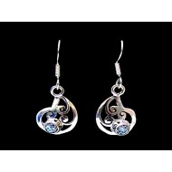 Indian silver jewellery - Indian Topaz Earrings