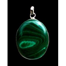 Bijoux indiens argent - Pendentif indien Malachite Bijoux indiens argent - Pendentif indien Malachite