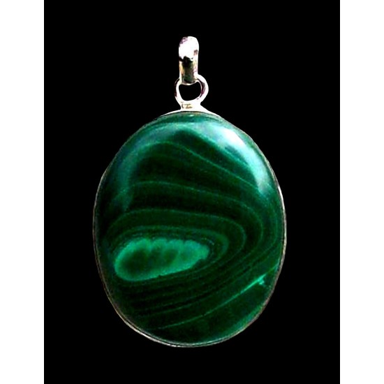 Bijoux indiens argent - Pendentif indien Malachite,Pendentifs indiens