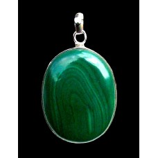Bijoux indiens argent - Pendentif indien Malachite Bijoux indiens argent - Pendentif indien Malachite