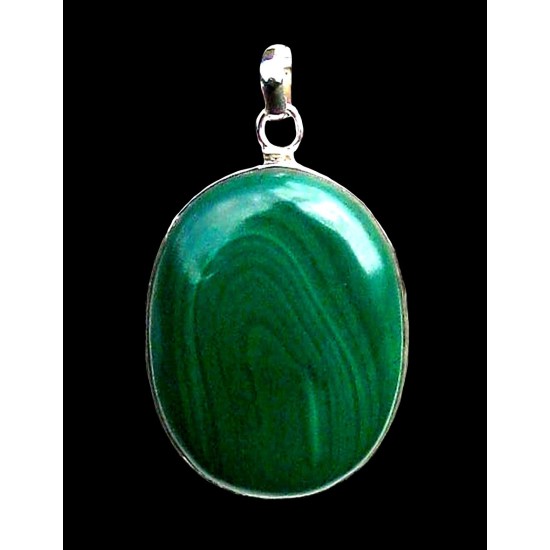 Bijoux indiens argent - Pendentif indien Malachite,Pendentifs indiens