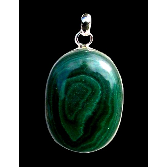 Bijoux indiens argent - Pendentif indien Malachite,Pendentifs indiens