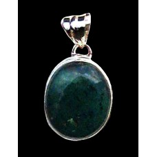 Bijoux indiens argent - Pendentif indien Agate Mousse Bijoux indiens argent - Pendentif indien Agate Mousse