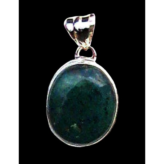 Indian silver jewellery - Indian Moss Agate Pendant,Indian Pendants