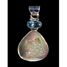 Indian silver jewellery - Indian Druzy Agate Pendant Indian silver jewellery - Indian Druzy Agate Pendant